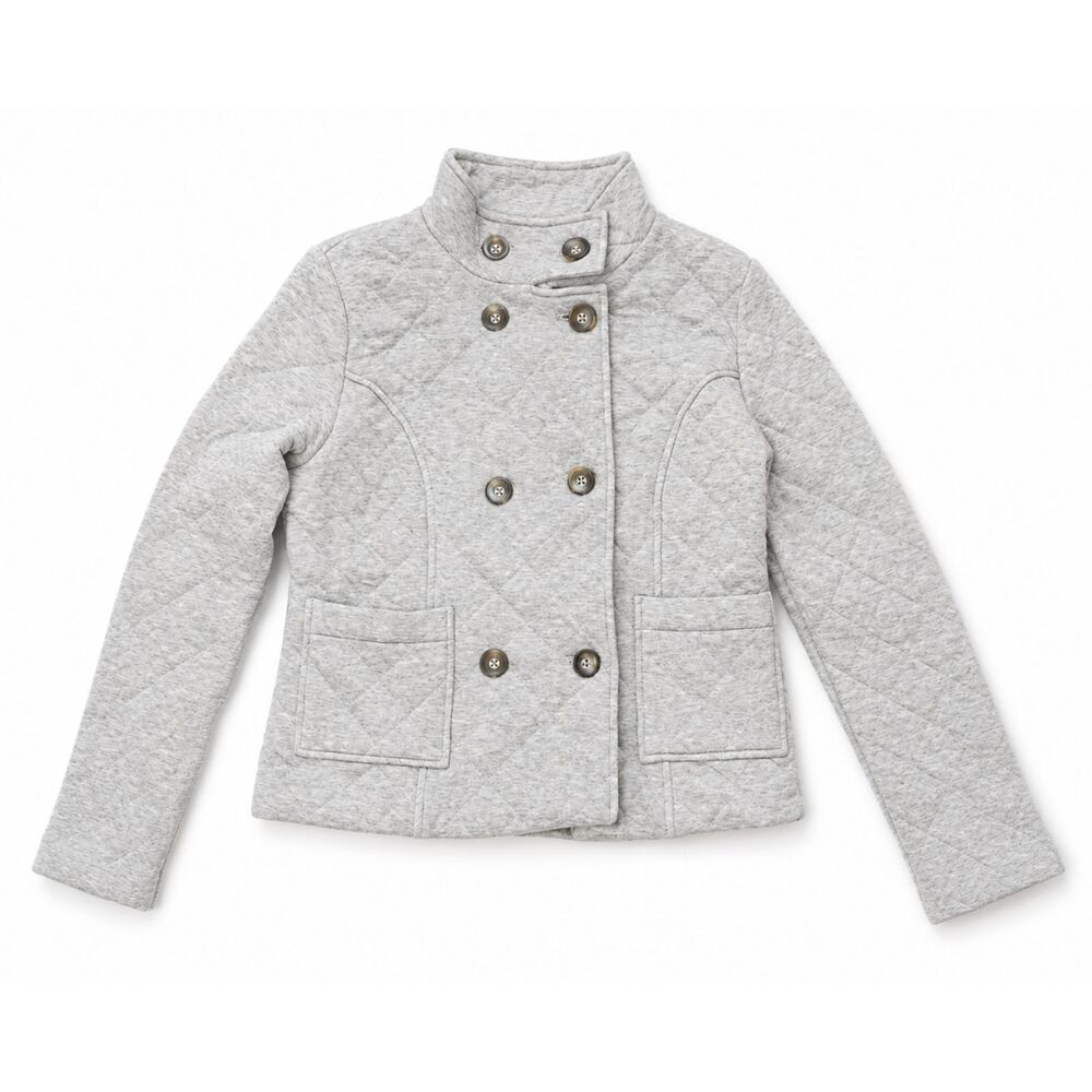 Cabi Women's Jacket Size Medium Gray Utility‎ Military Style Button Front